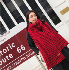 Women's Simple Thick Warm Woolen Scarf