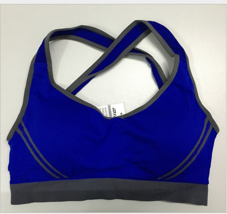 Women Athletic Vest Padded Tank Top Gym Fitness Sports Bra Stretch Cotton Seamless Breathable Yoga Bras Underwear