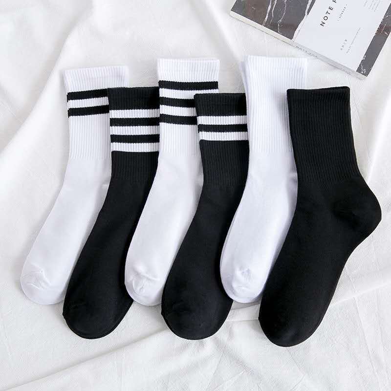 Women s White Socks Cotton Tube Socks