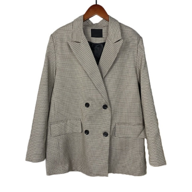 Spring Blazer Women Double Breasted Oversized