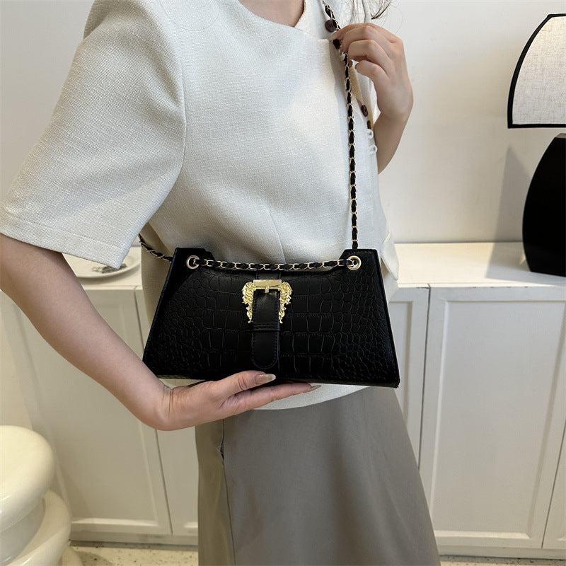 Women's Fashion Simple Chain Fashion Bag Shoulder Bag Casual Trend Crossbody Small Square Bag