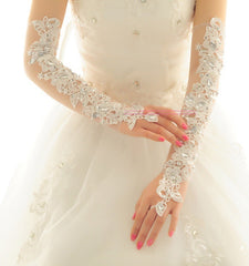 Long Sunscreen Wedding Dress Gloves