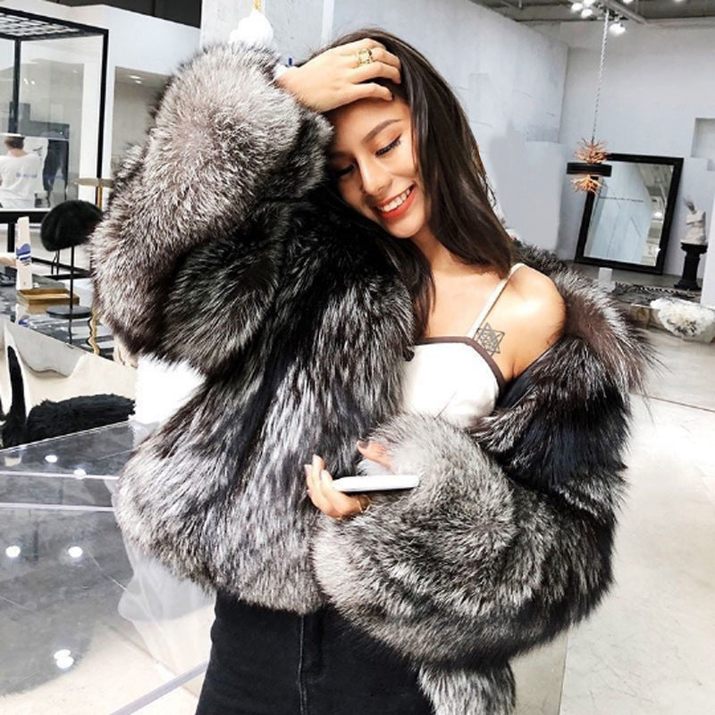 Women's Fur Coat Short Fashion Imitation Fox Autumn And Winter