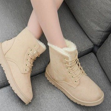 Snow Boot for Women Winter Shoes Heels Winter Boots Ankle Warm Plush Insole