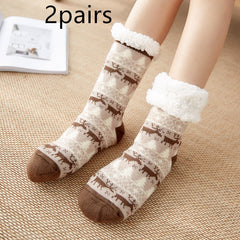 Christmas Socks Female Mid-tube Floor Socks