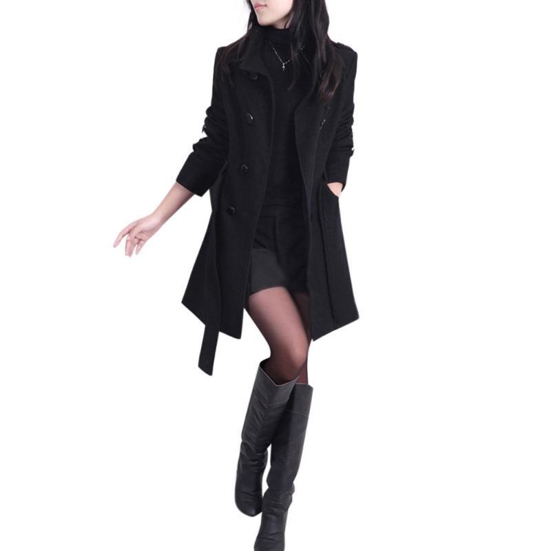 Woolen coat trench coat