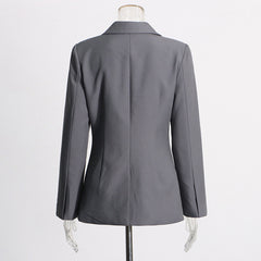 V-neck Lace-up Single-breasted Design Blazer For Women