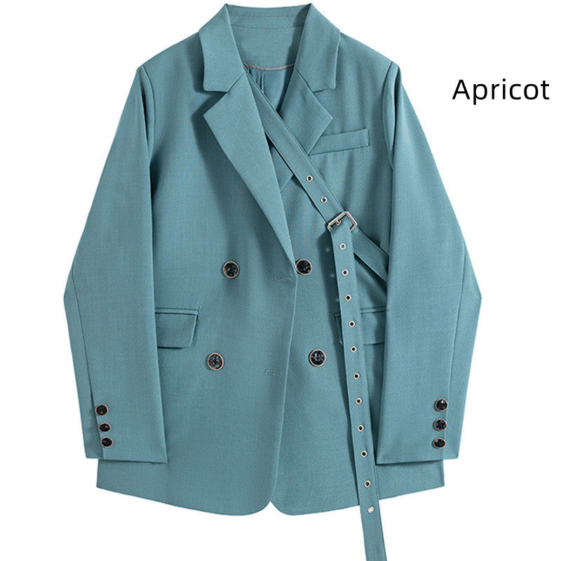 Design Niche Laced Blue Blazer Women