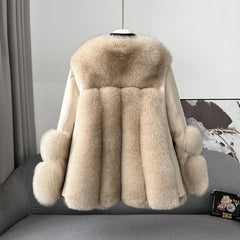 Women's Fur Coat A Young Down Jacket Thickened To Keep Warm