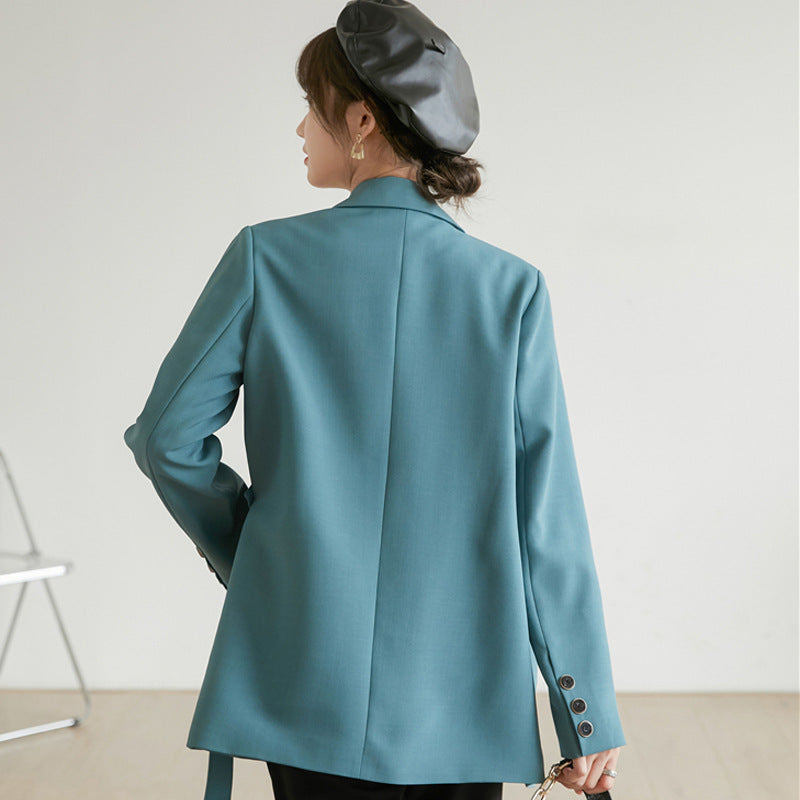 Design Niche Laced Blue Blazer Women