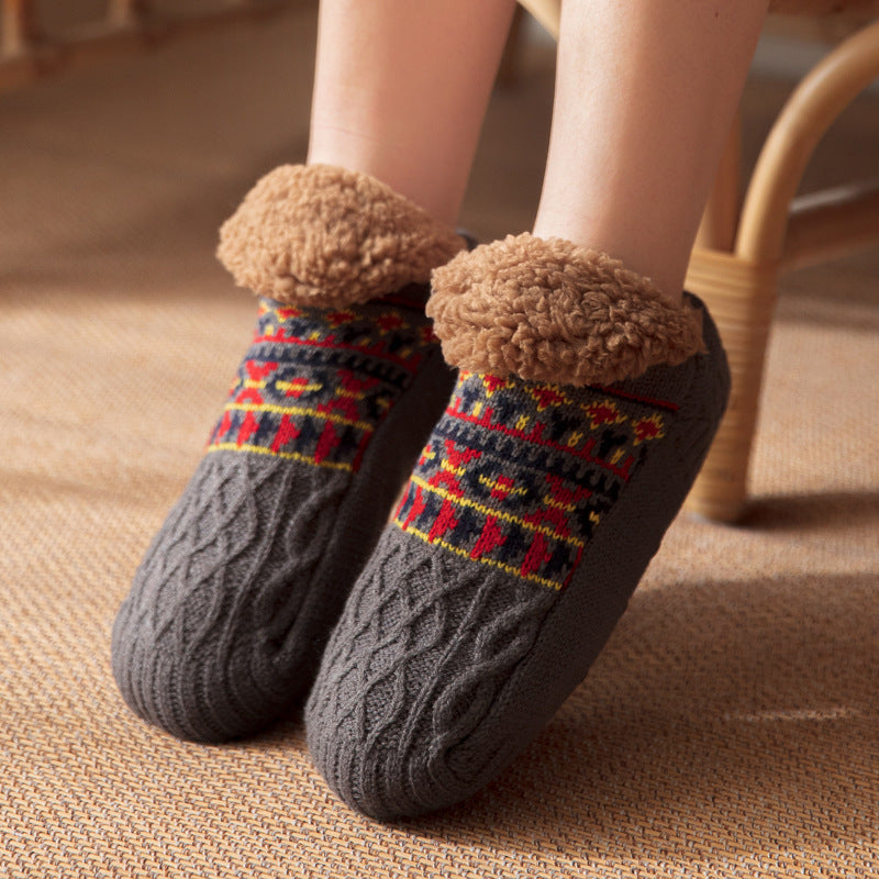 Indoor Home Floor Socks Fall And Winter Warm Non-slip Carpet Socks For Men And Women