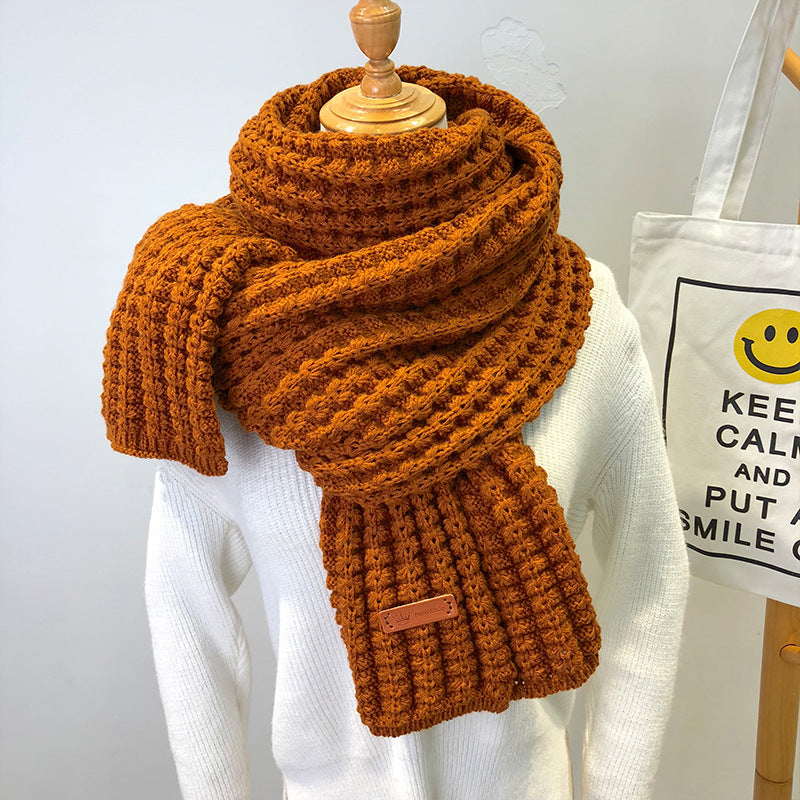 Women's Simple Thick Warm Woolen Scarf