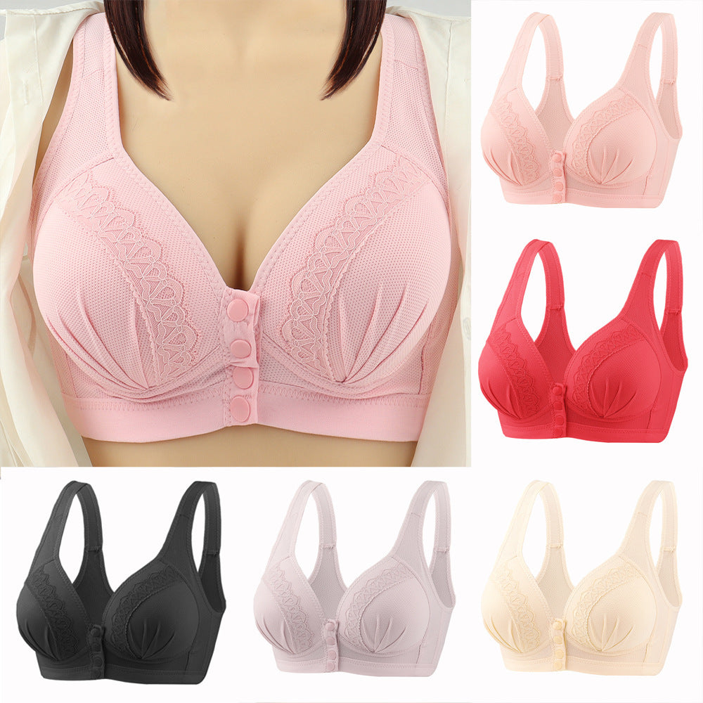 Bras For Women Front Closure Button Bra Wireless Bralette Push Up Brassiere Bra Tube Top Vest Underwear